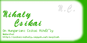 mihaly csikai business card
